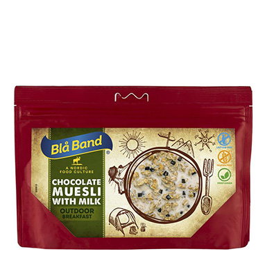 Chocolate muesli with milk